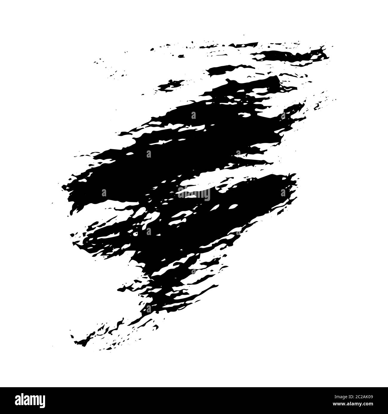 Ink black blot Abstract stain. Isolate on a white background Stock Vector