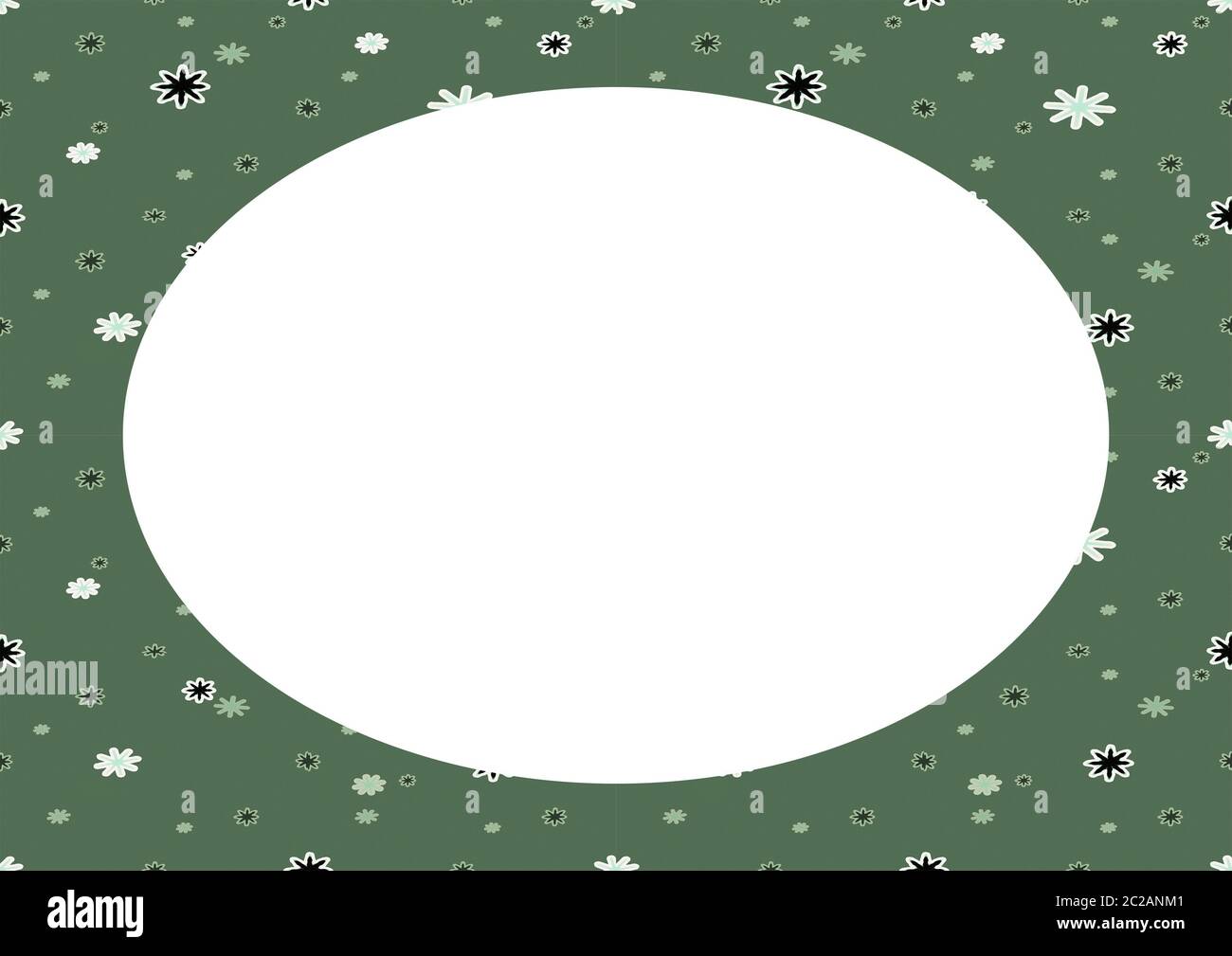 Circle Frame Background with Decorated Borders Stock Photo