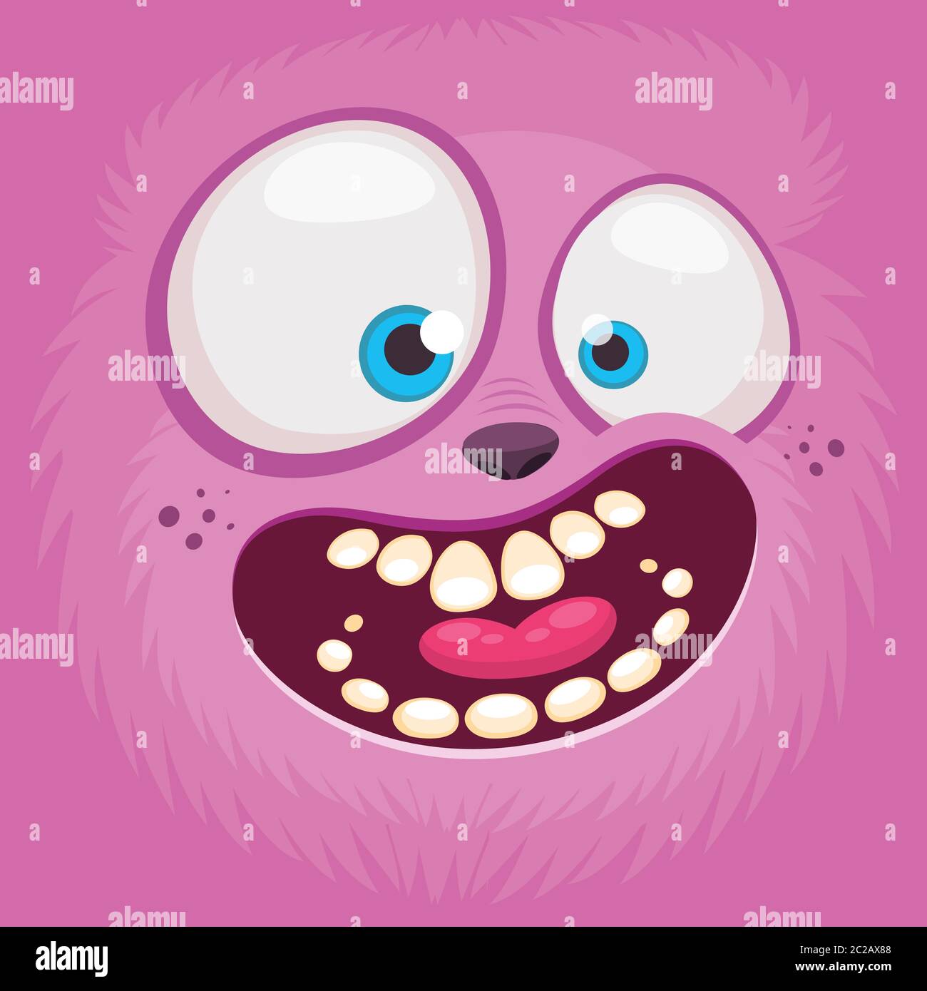 Monsters face cartoon creature avatar illustration vector stock ...