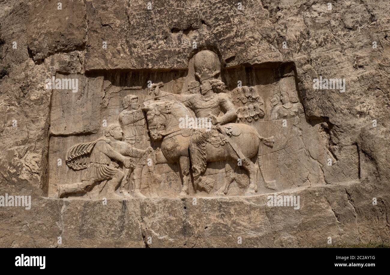 The ancient necropolis of Achaemenid kings at Naqsh-e Rustam, in Iran Stock Photo