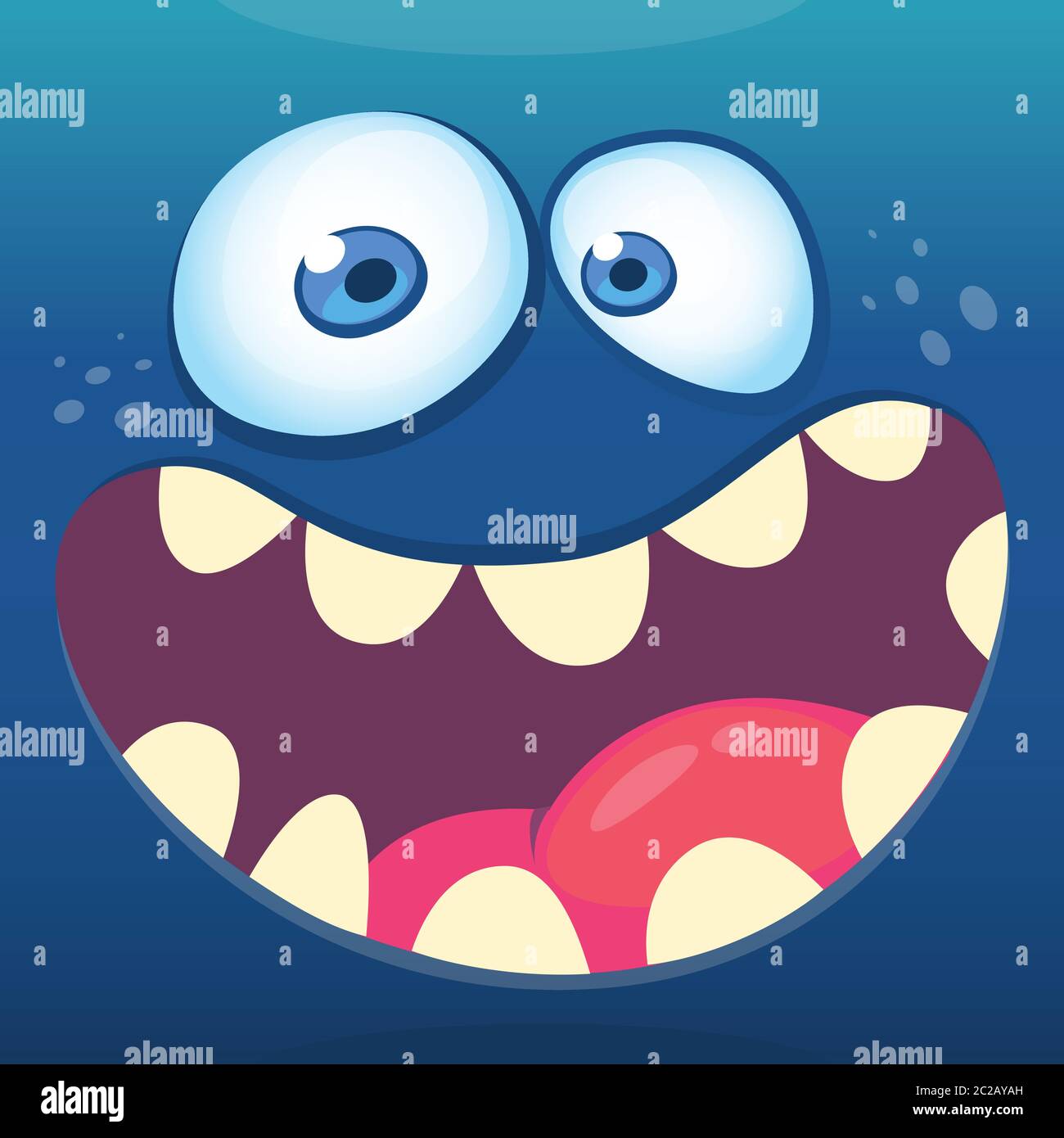 Cartoon funny monster face. Vector Halloween blue monster avatar with wide smile Stock Vector Image & Art - Alamy Cartoon funny monster face. Vector Halloween blue monster avatar with wide smile Stock Vector Image & Art - Alamy