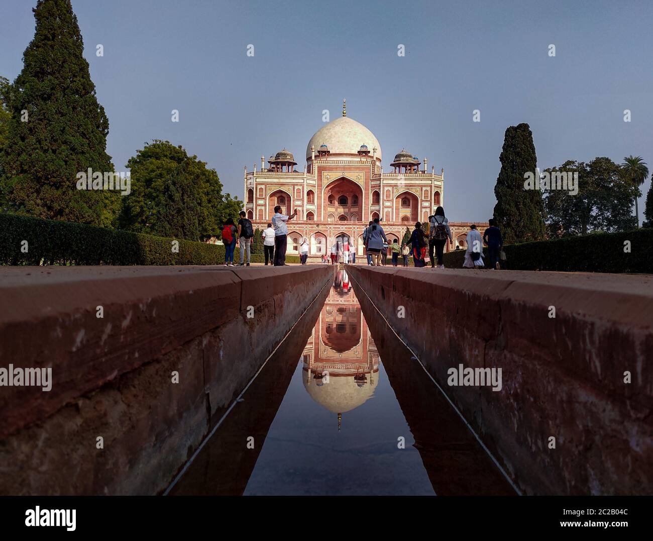 Editorial dated:11th february 2020 Location: Delhi India, Humayun's Tomb. Tourist visiting Humayun's tomb. Stock Photo