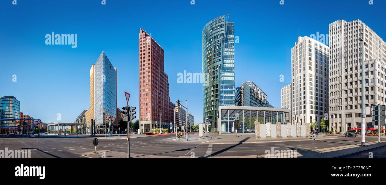 panoramic view at the potsdamer platz, berlin Stock Photo