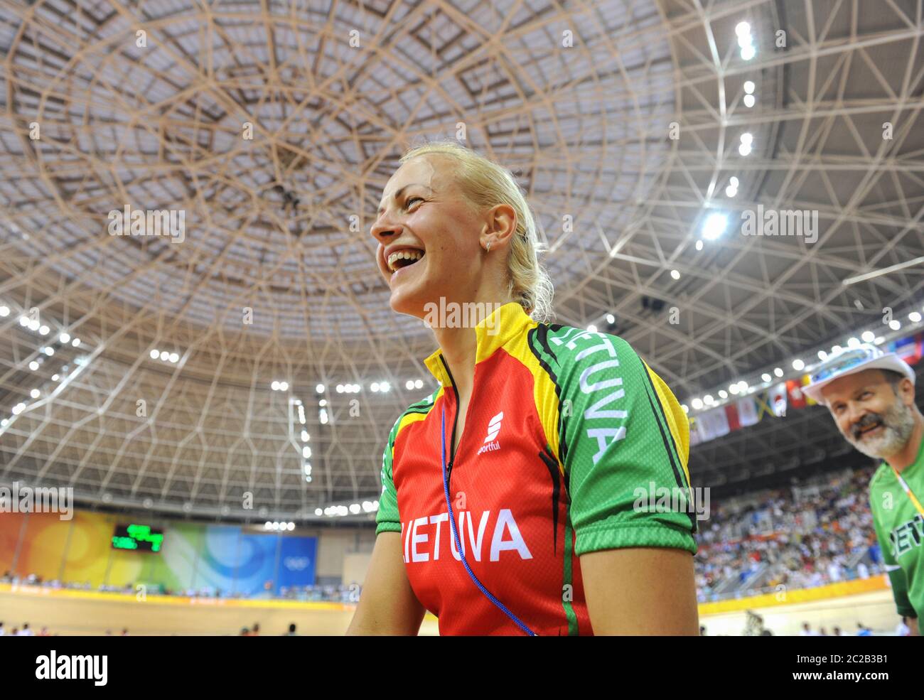 Simona Krupeckaite Lithuanian athlete, cyclist, track race Stock