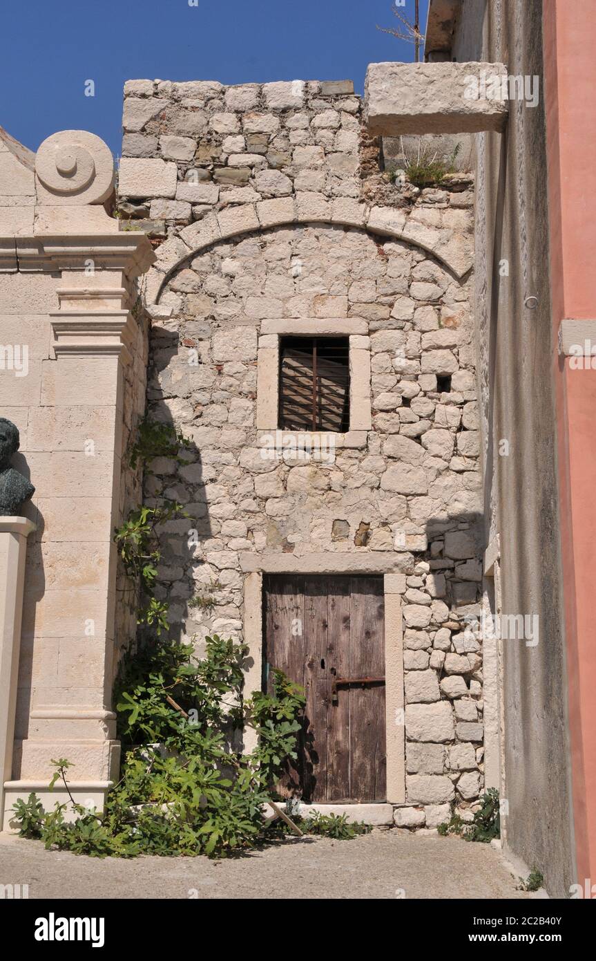 Old House in Igrane in Croatia Stock Photo