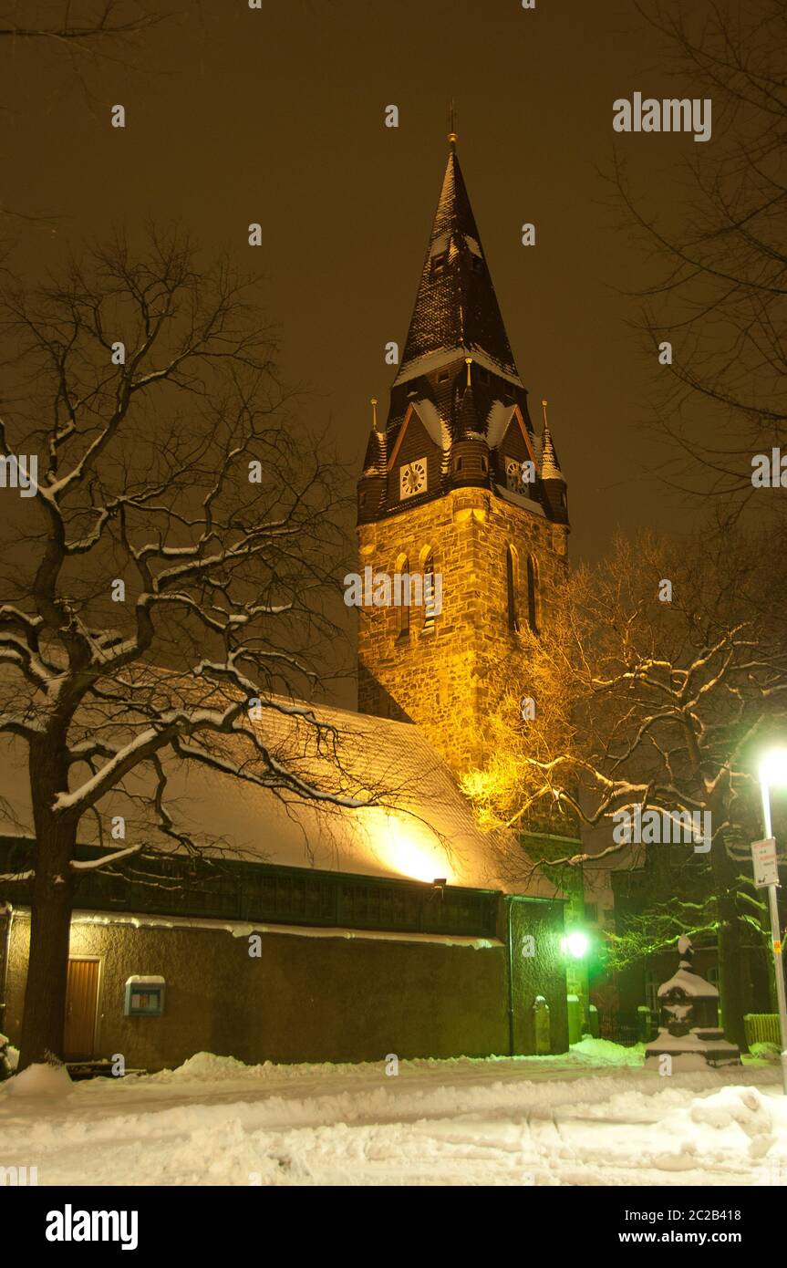 St. Petri-Church in Hannover in the winter Stock Photo