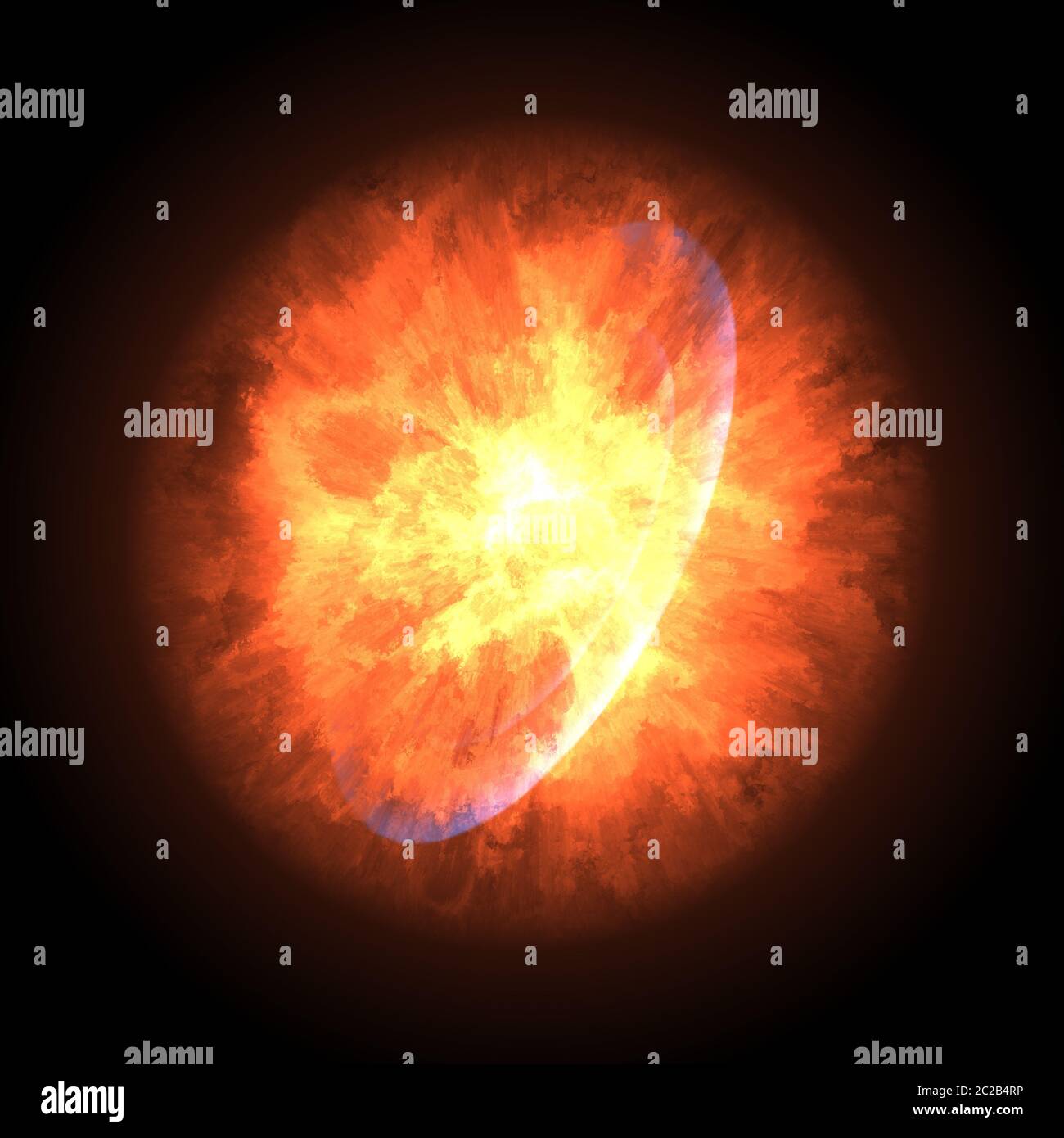 supernova explosion in space Stock Photo
