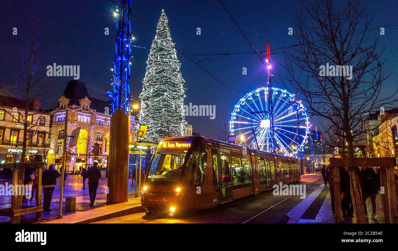 Place de Jaude, Christmas decoration, Clermont Ferrand, Puy de Dome  department, Auvergne Rhone Alpes, France Stock Photo - Alamy