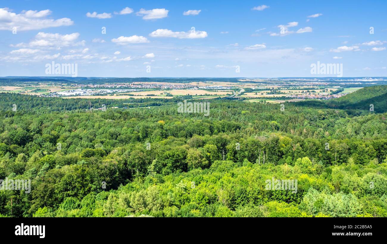 panoramic aerial view to Sindelfingen Germany Stock Photo