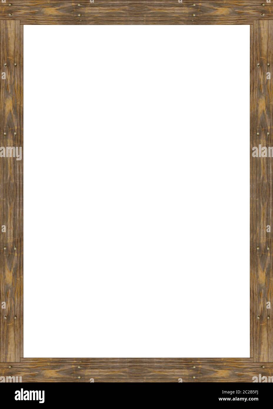 White Frame with Decorated Borders Stock Photo