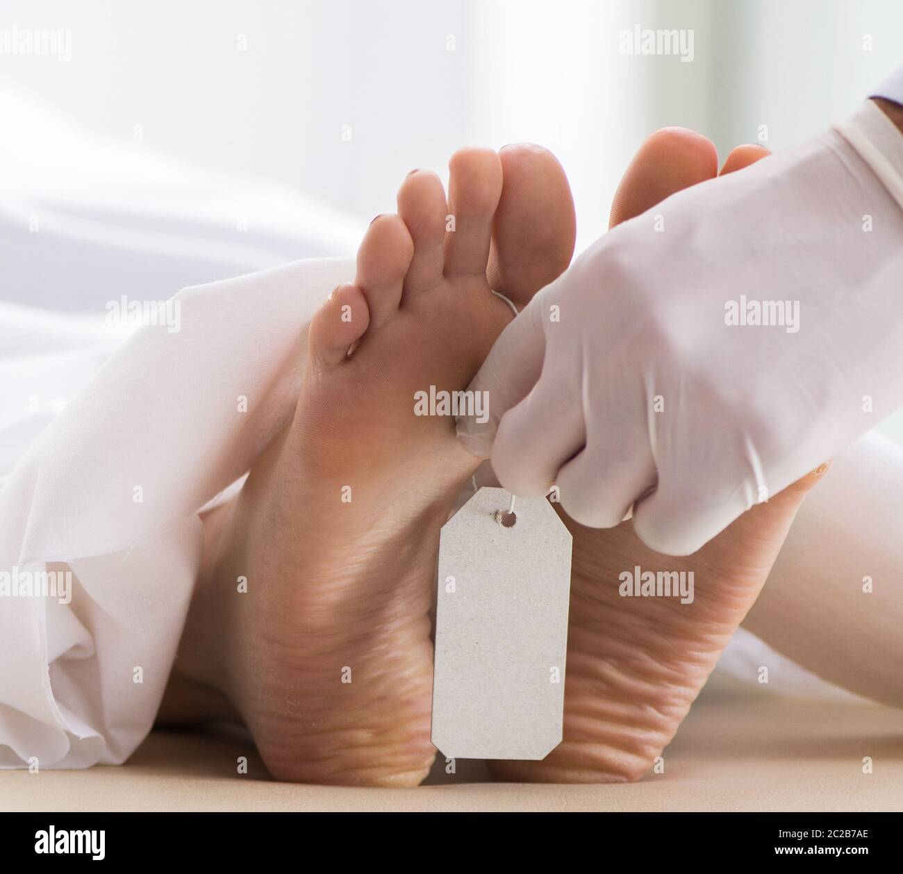 Police coroner examining dead body corpse in morgue Stock Photo - Alamy