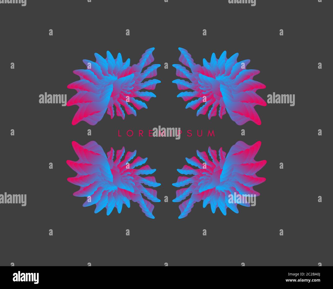 Decorative element for banner, card, poster or web design. Vector art illustration with dynamic effect. Stock Vector