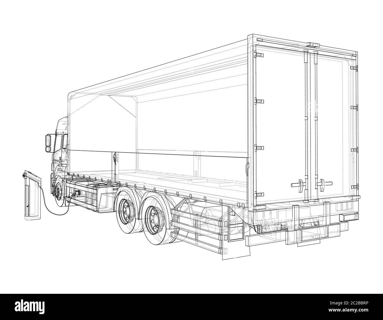 Trucking by electricity Stock Vector Images - Alamy