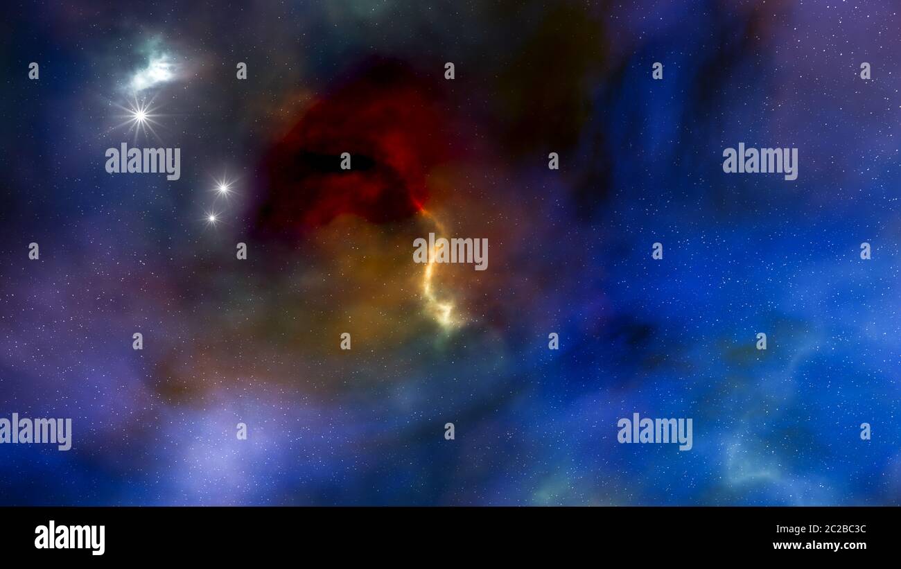 night sky with stars and nebula Stock Photo - Alamy