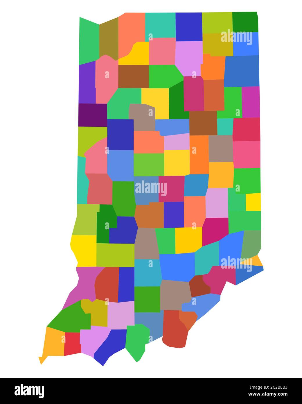 Map of Indiana Stock Photo Alamy