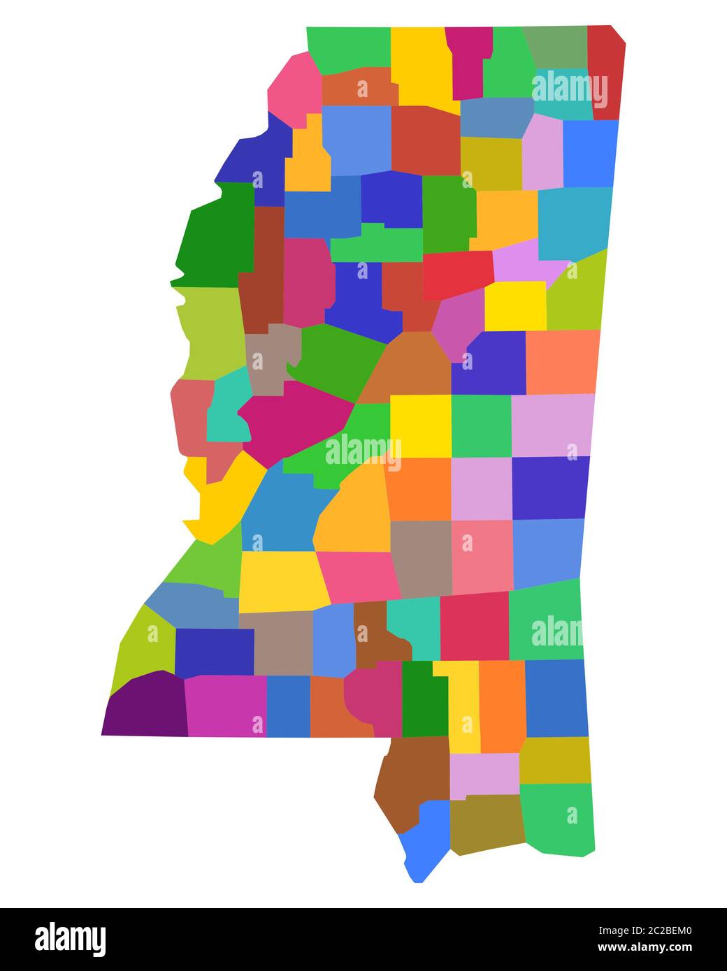 Map of Mississippi Stock Photo Alamy