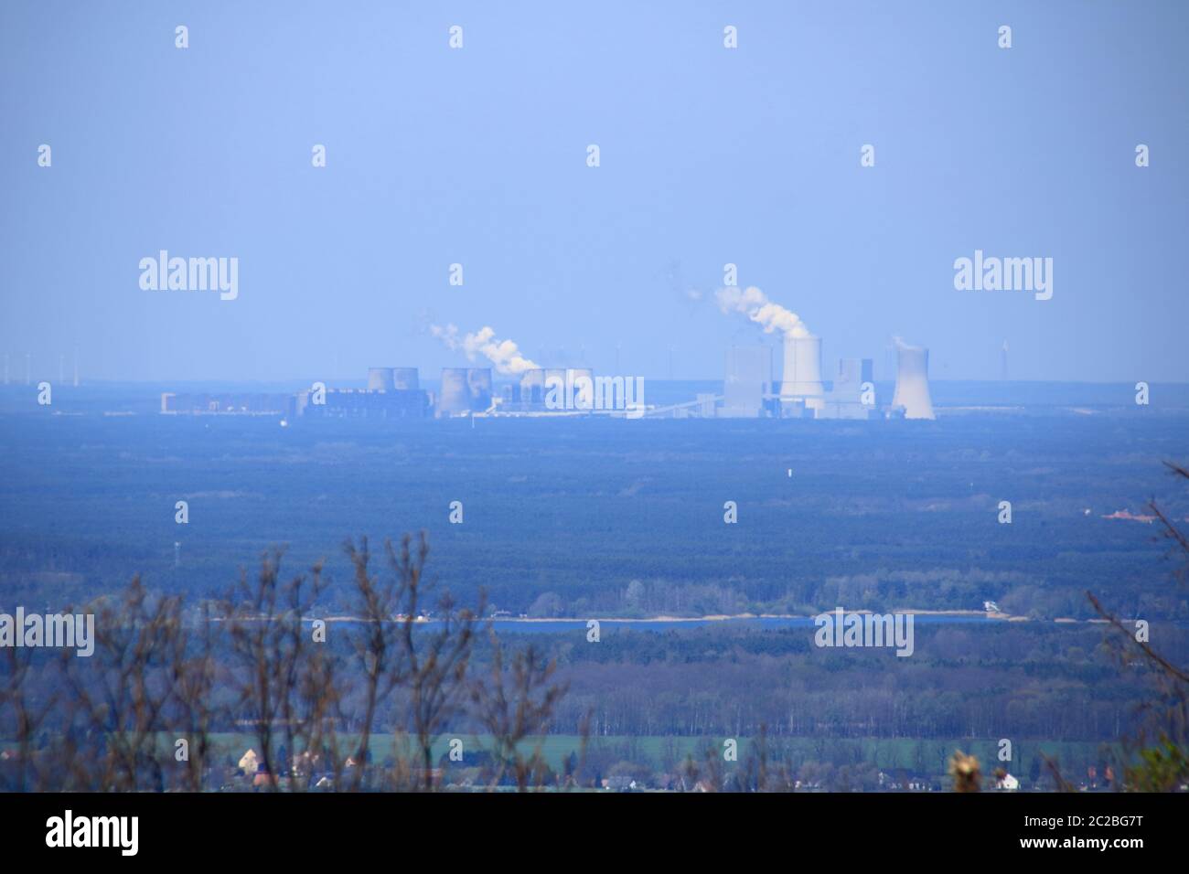 View over the Lausitz in Saxony near GÃ¶rlitz in Germany Stock Photo