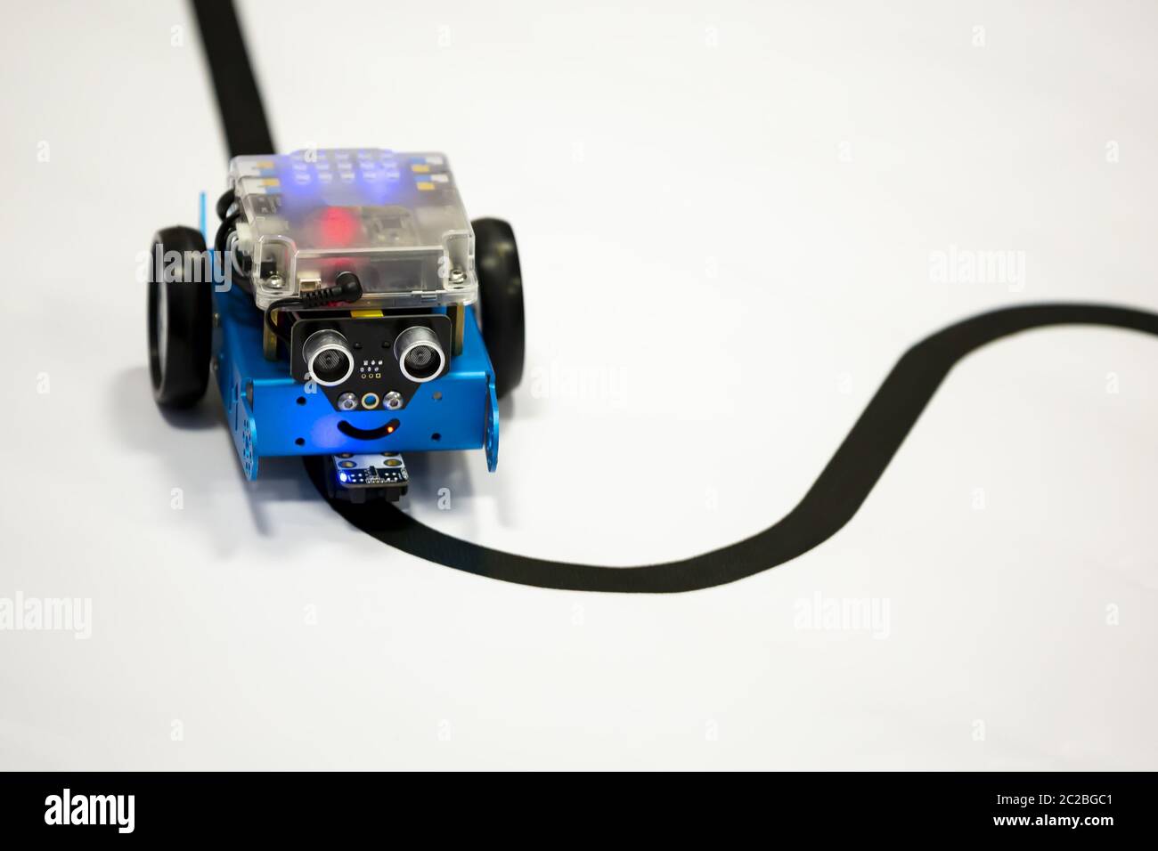 Self-made robot by student Start Stock Photo - Alamy