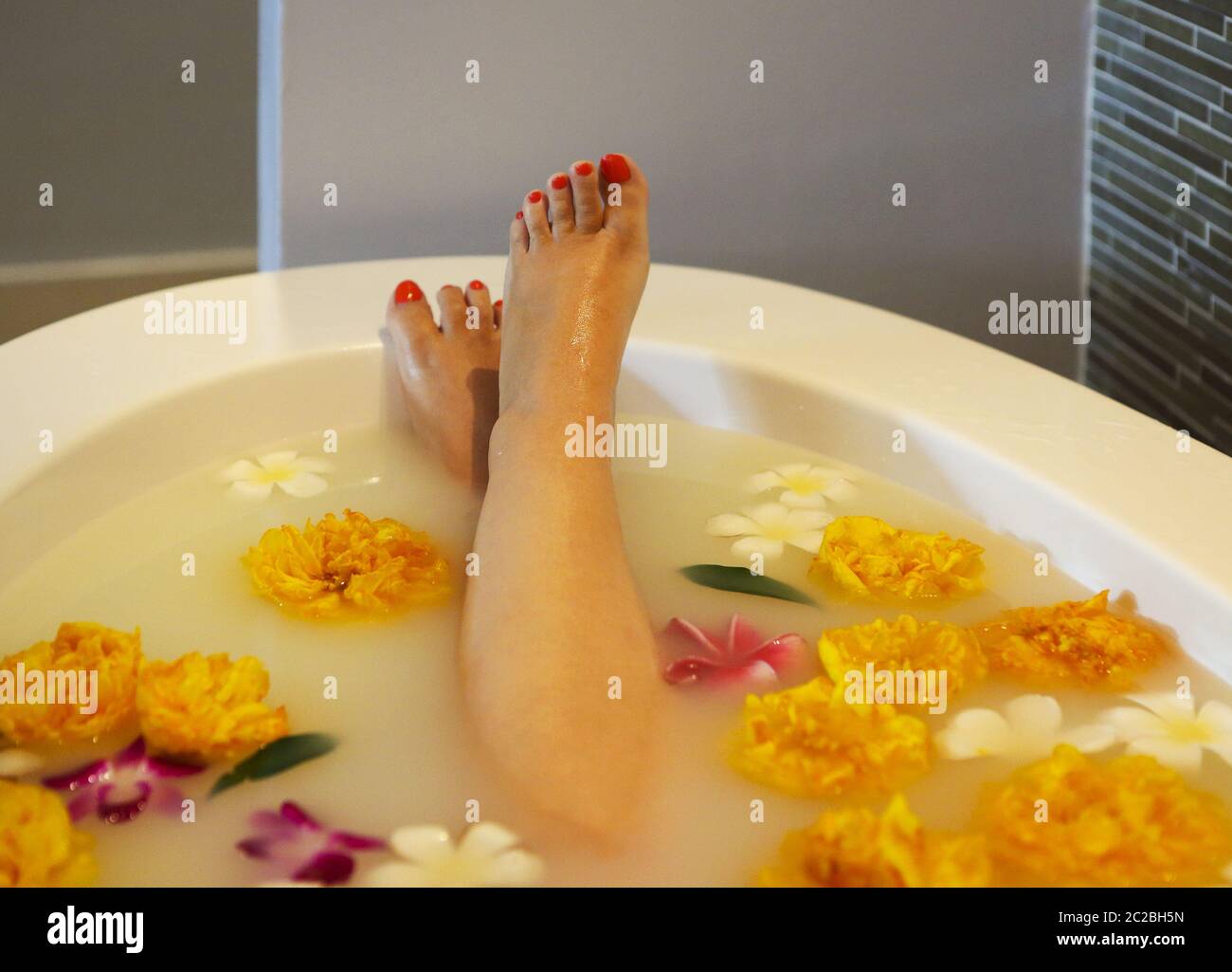 Woman In Milk Bath Hi res Stock Photography And Images Alamy