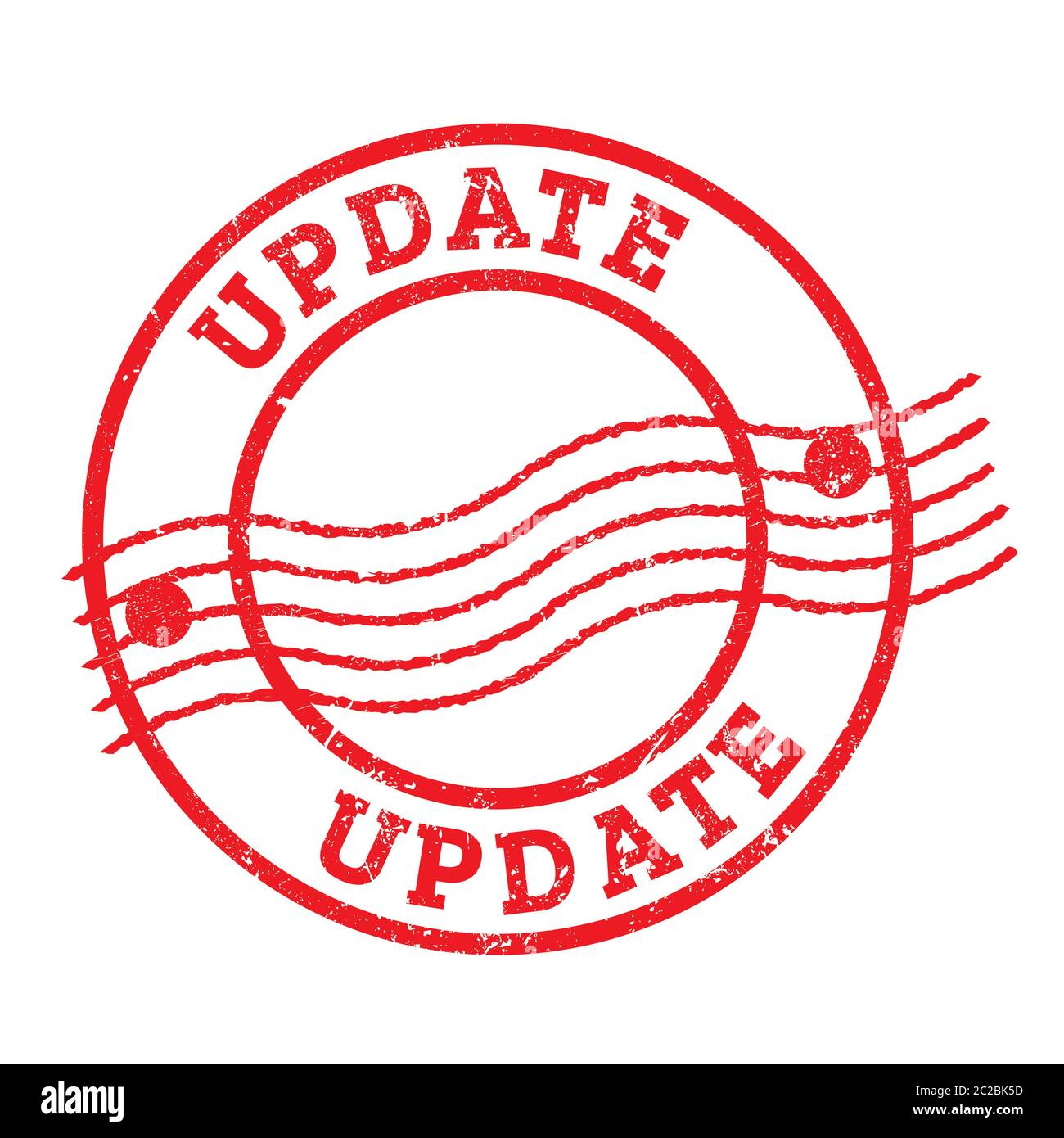 Update stamp sign round hi-res stock photography and images - Alamy