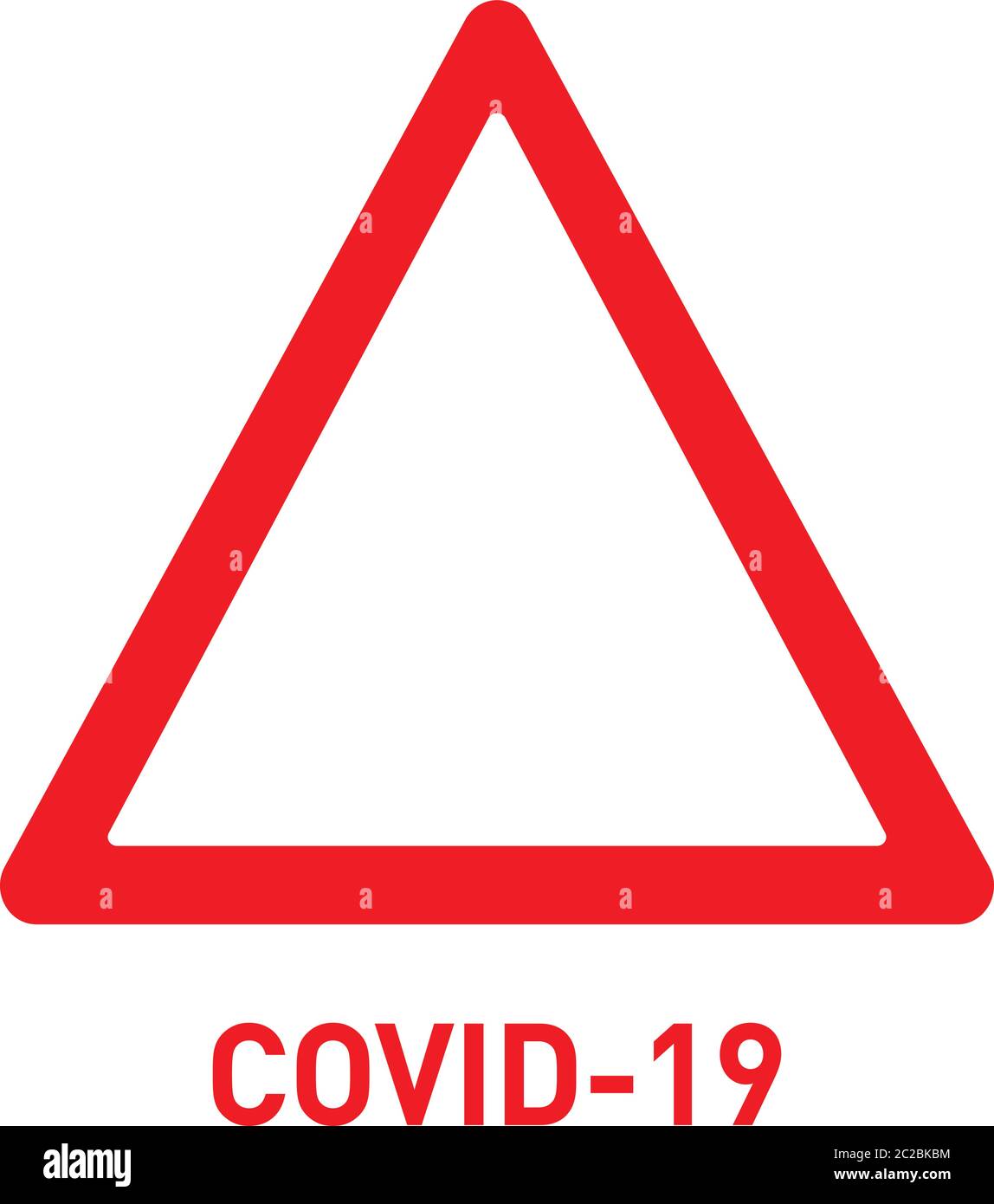 Covid19 red warning triangle vector Stock Vector Image & Art Alamy