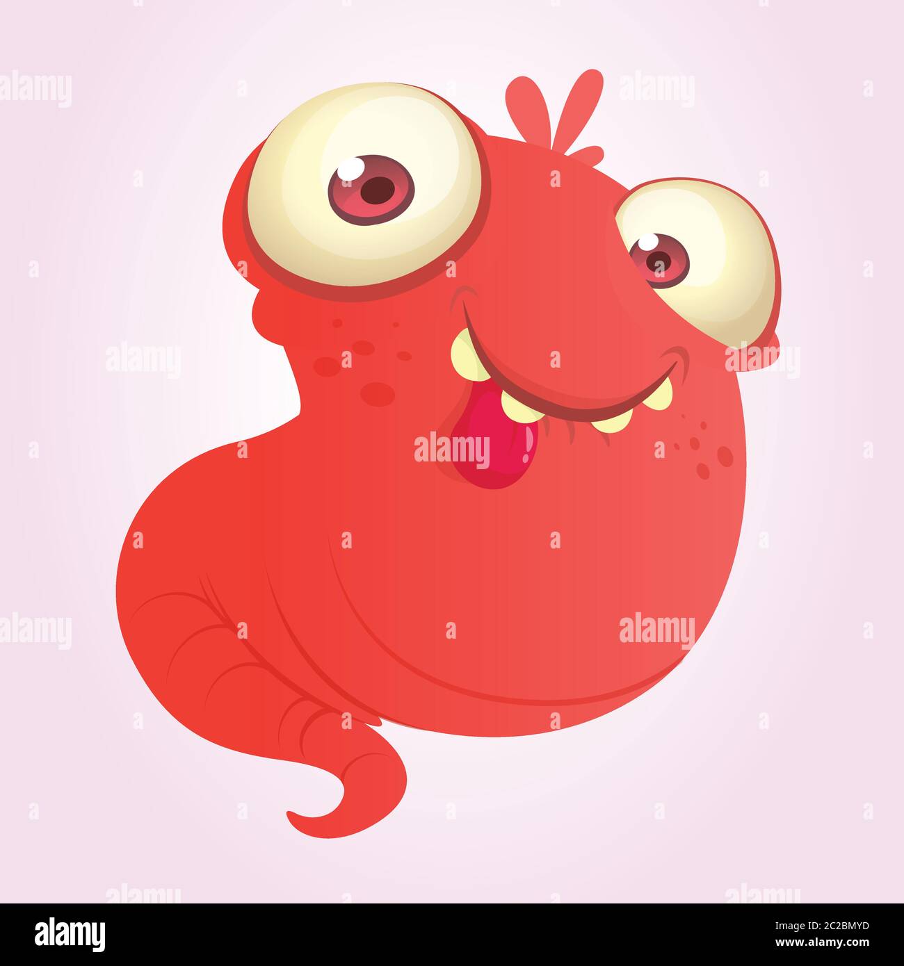 Silly cartoon red monster. Vector red monster blob illustration Stock  Vector Image & Art - Alamy