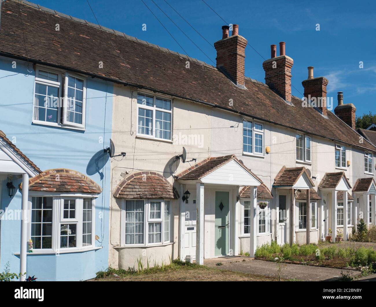 A row of terraced cottages in Kent, UK Stock Photo Alamy