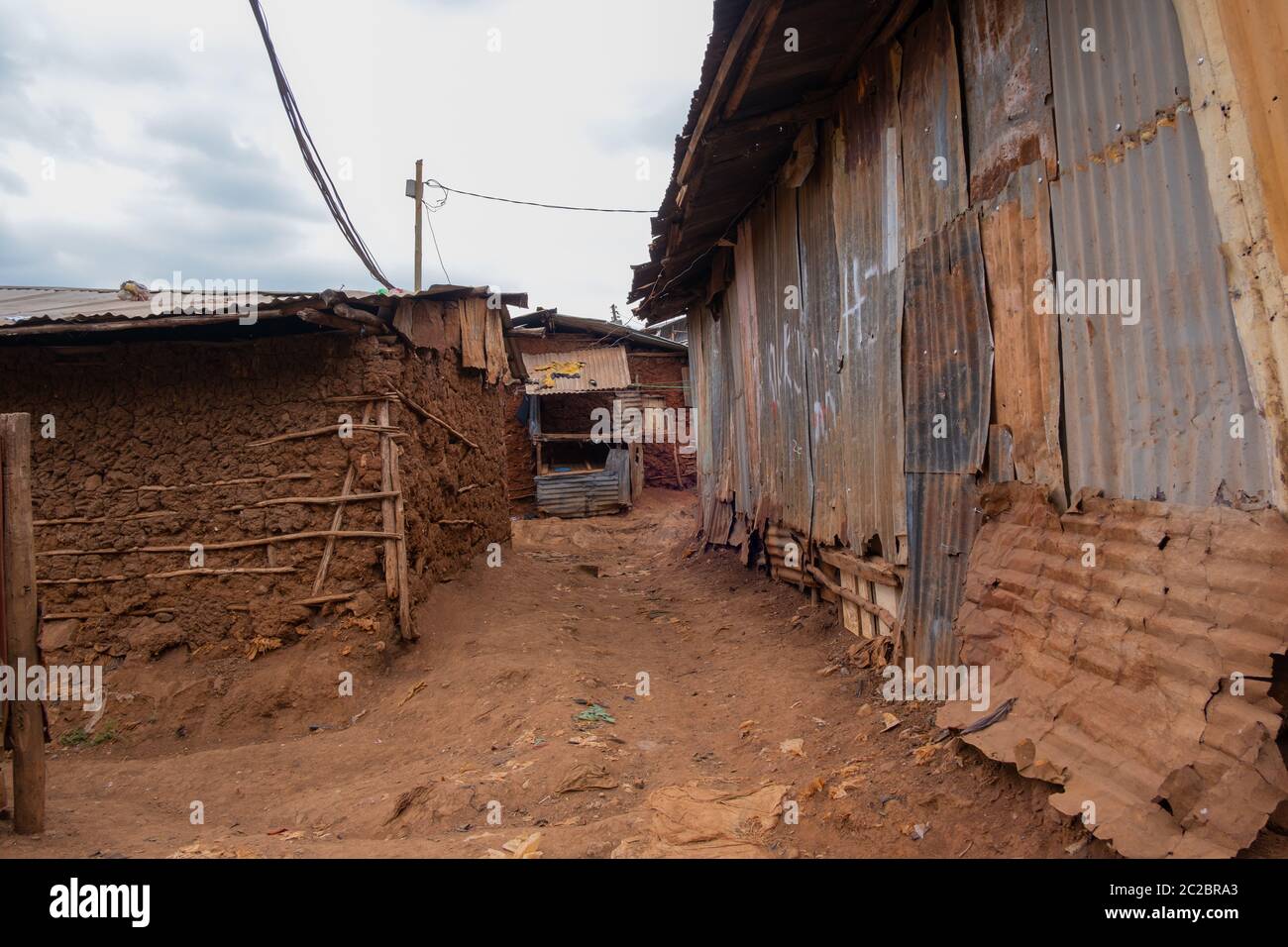 Kibera Nairobi slum Stock Photo
