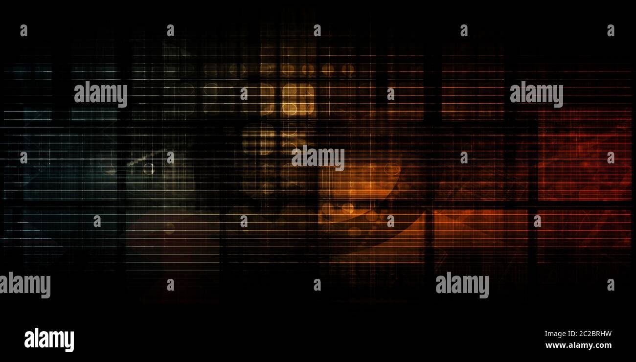 Projecting the Future in a Digital Art Abstract Stock Photo