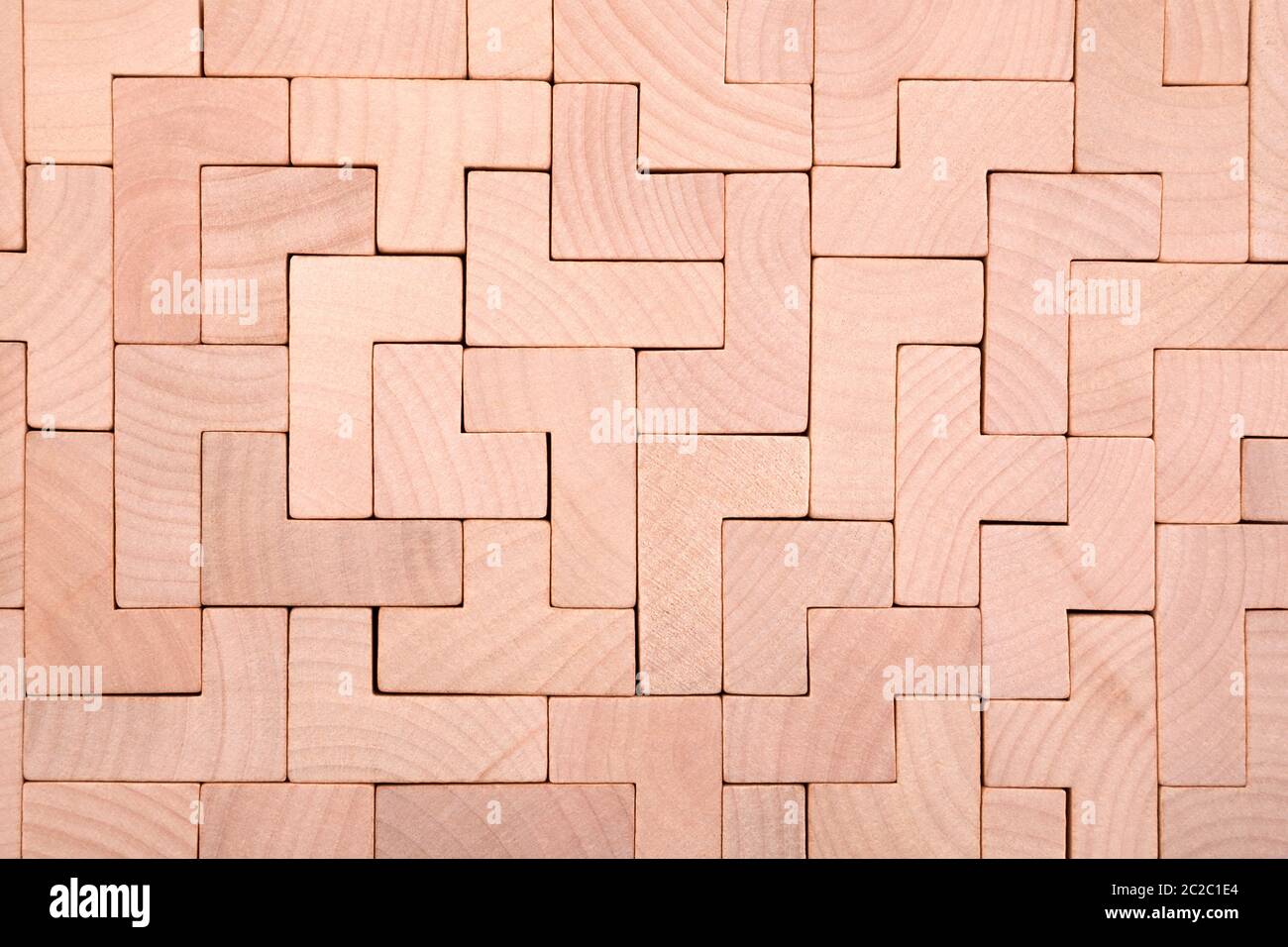 Wooden different shapes blocks background Stock Photo