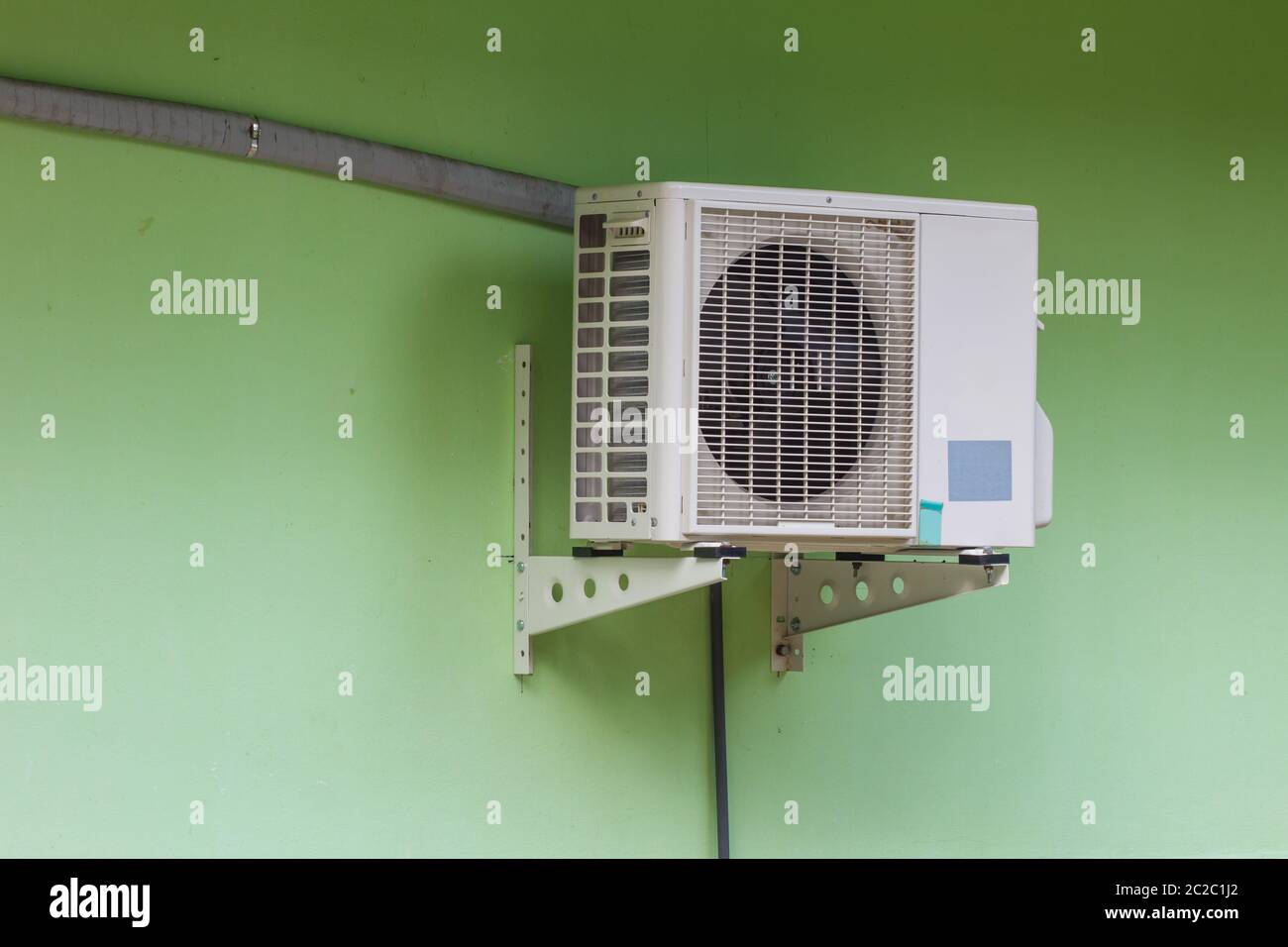 Compressor of air condition are outside building office Stock Photo Alamy