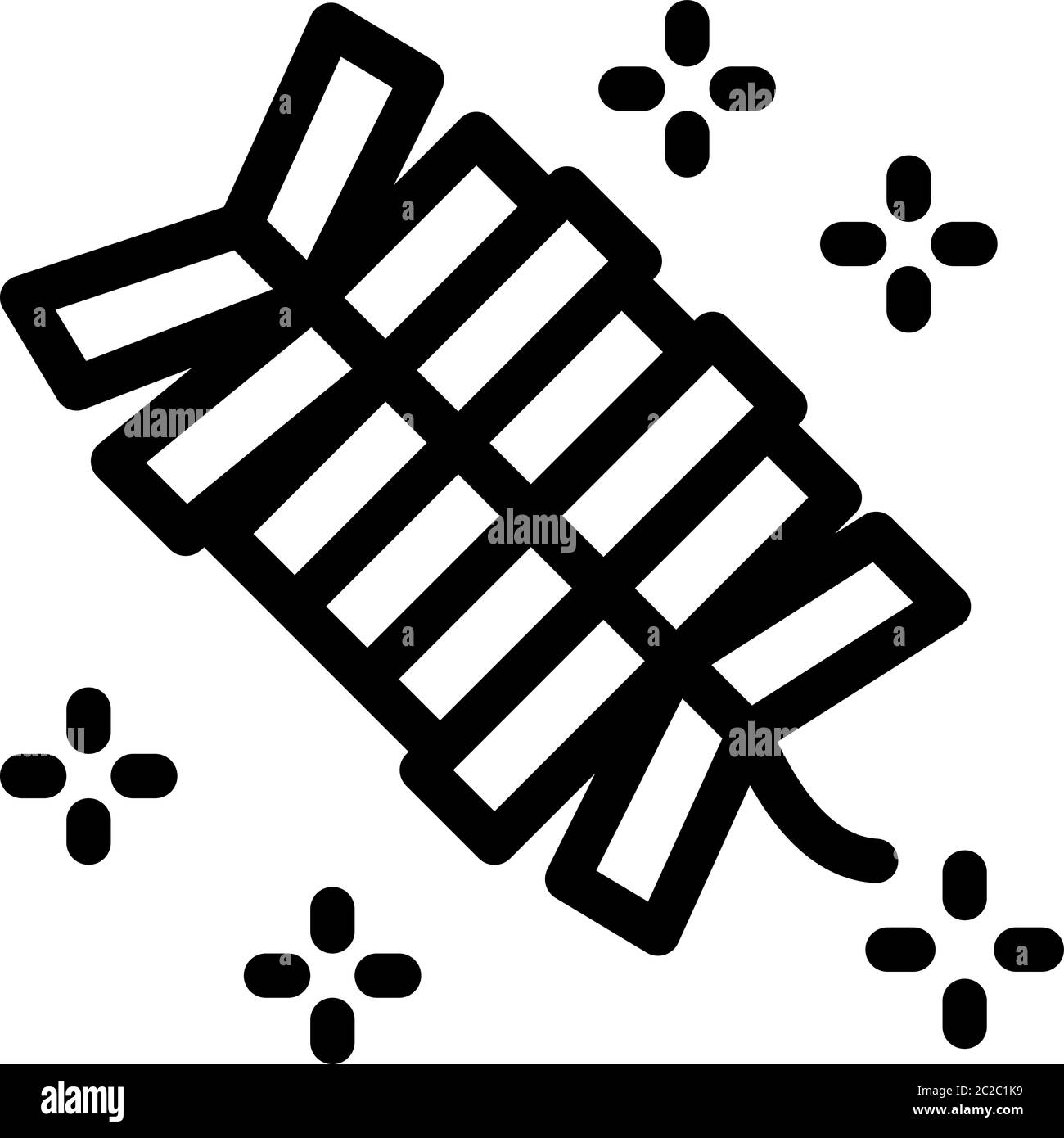 lighted cracker icon vector outline illustration Stock Vector Image