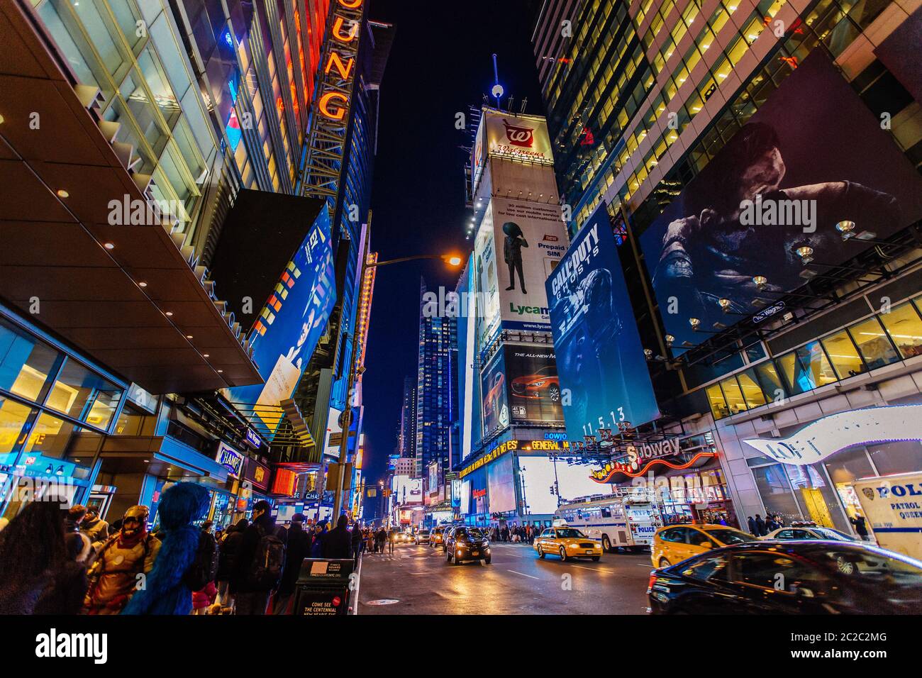Dusk at Times Suqare Manhattan, New York United State Stock Photo