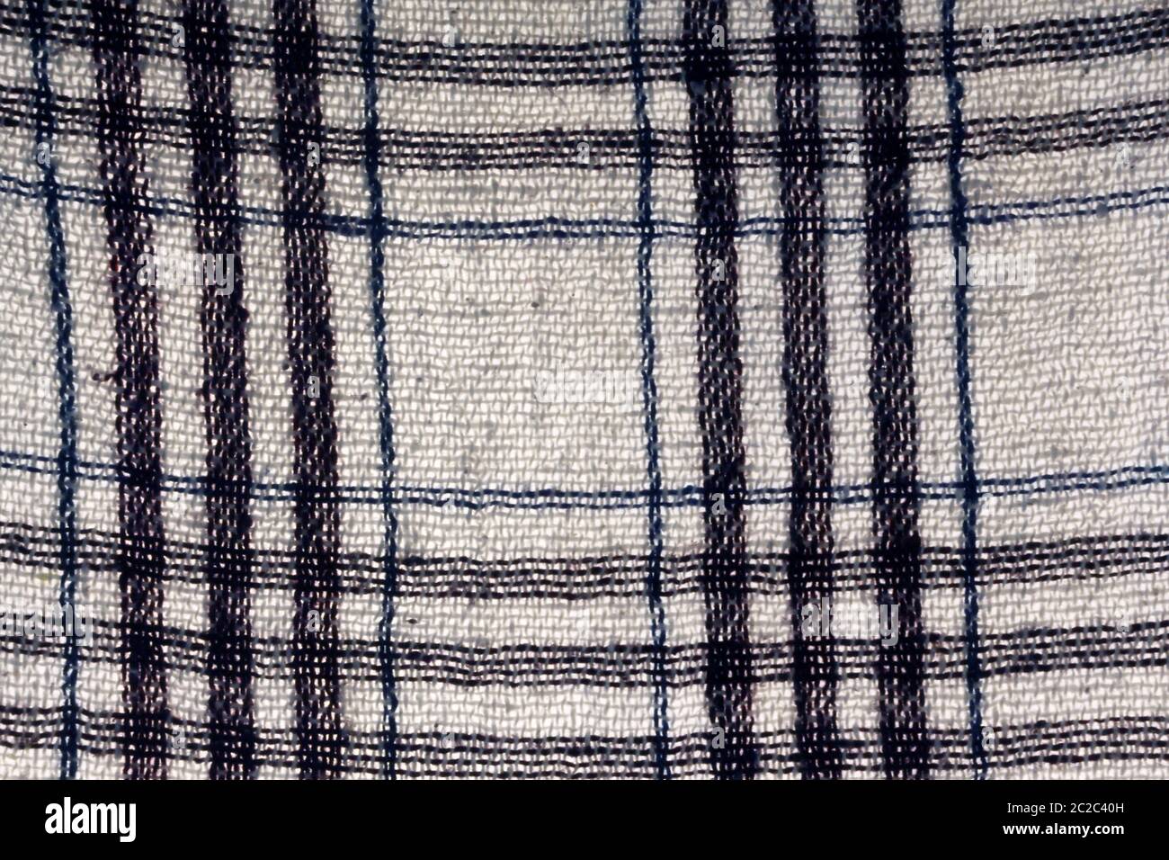 Plaid in white and blue Stock Photo
