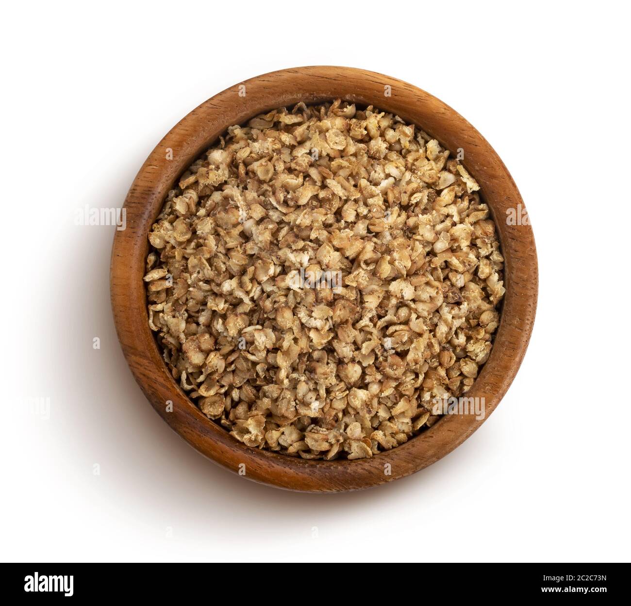 Bush Flake Buckwheat flakes isolated on white background with clipping path Stock ...