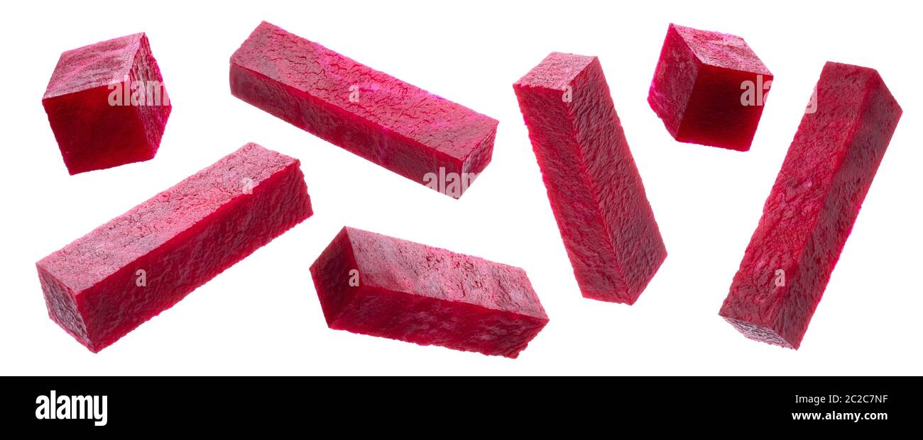 Sliced beetroot isolated on white background, collection Stock Photo