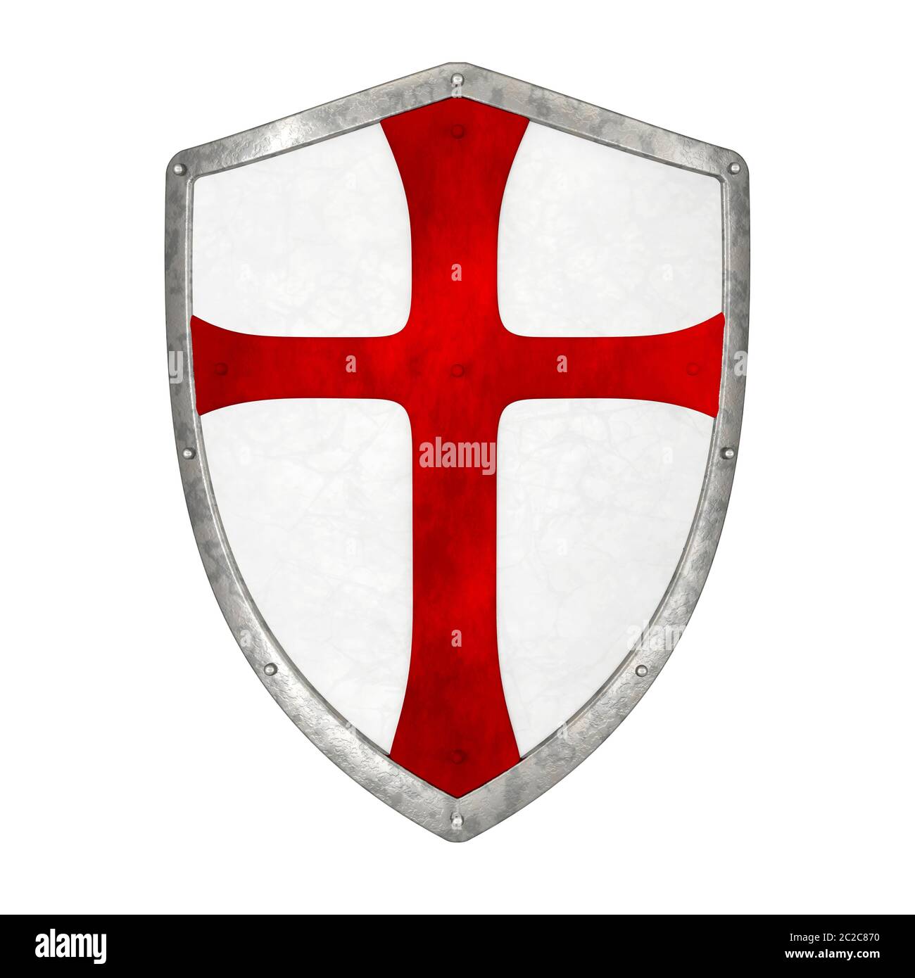 shield templar cross crusades christianity catholicism warrior religion 3D Stock Photo