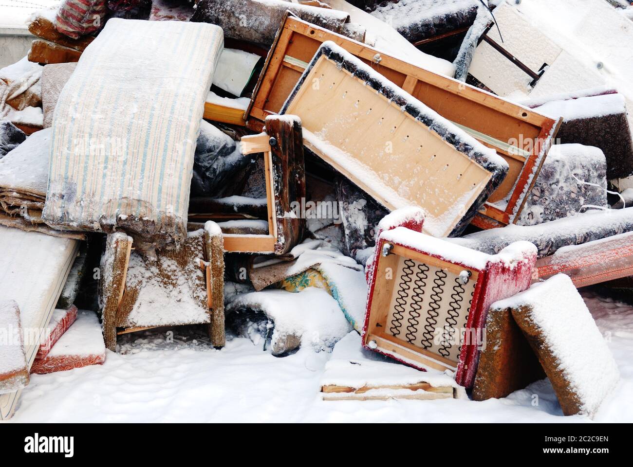 old furniture for disposal Stock Photo