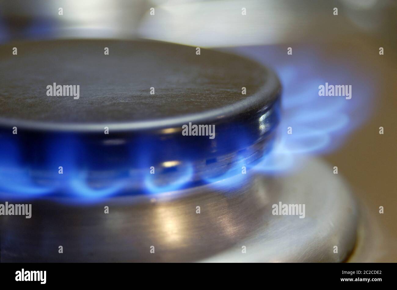 Flame of a gas cooker Stock Photo Alamy