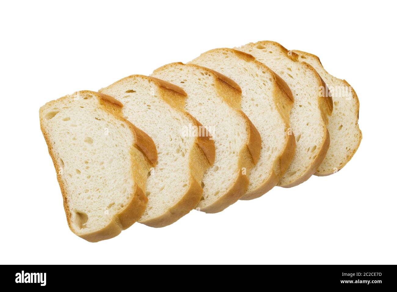 Slices of white bread isolated on white background Stock Photo - Alamy
