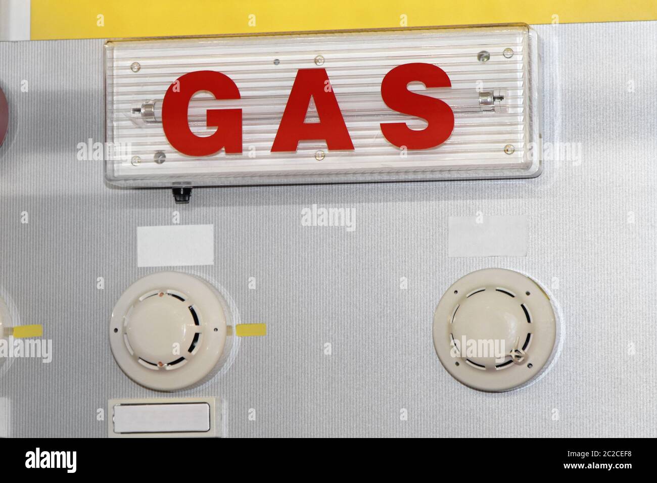 Fire and Smoke Detector and Gas Warning Light Alarm Stock Photo Alamy