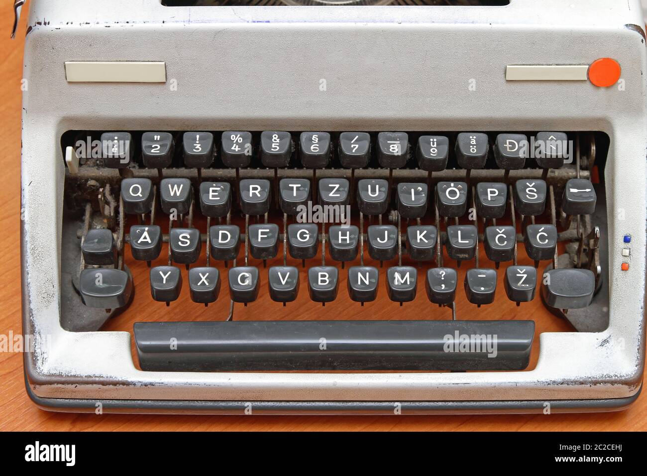 Vintage Mechanical Typewriter Machine Black Buttons Keyboard Stock ...