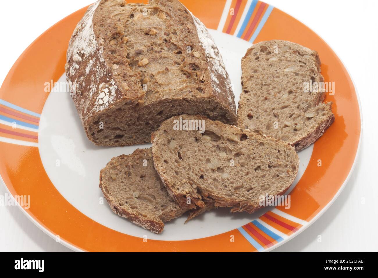 black rye and sunflower seed bread Stock Photo