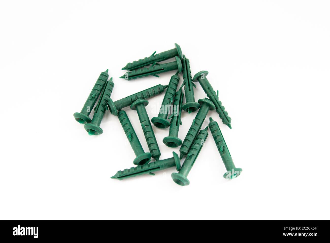 a dowels on a white background Stock Photo