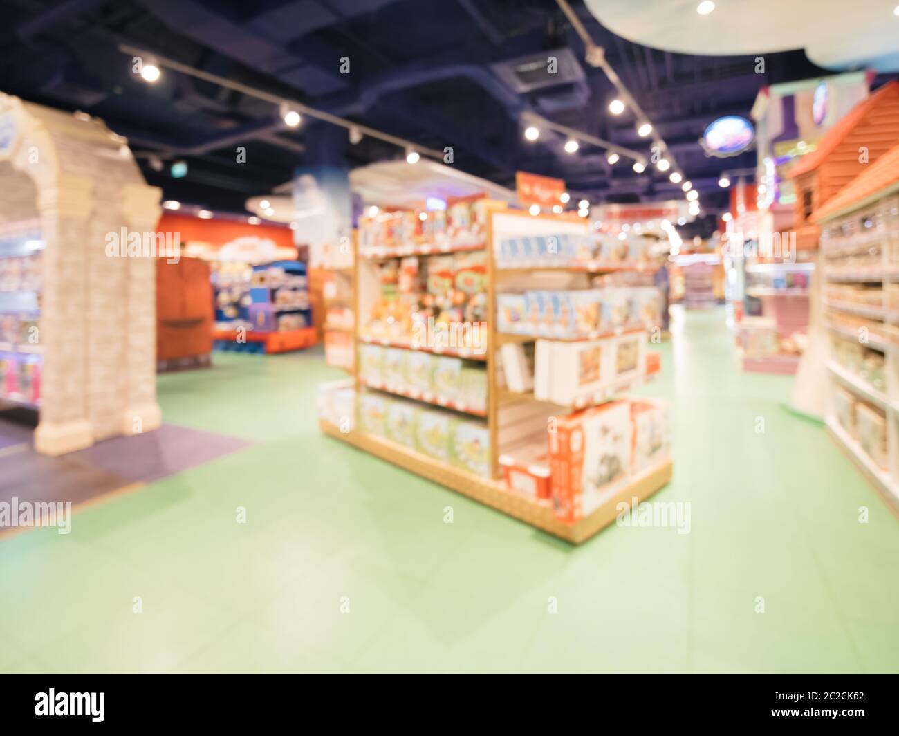 Blurred of kids toy store Stock Photo Alamy