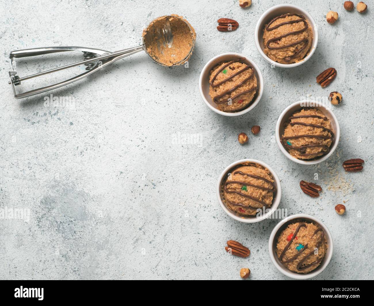 eatable raw monster cookie dough Stock Photo