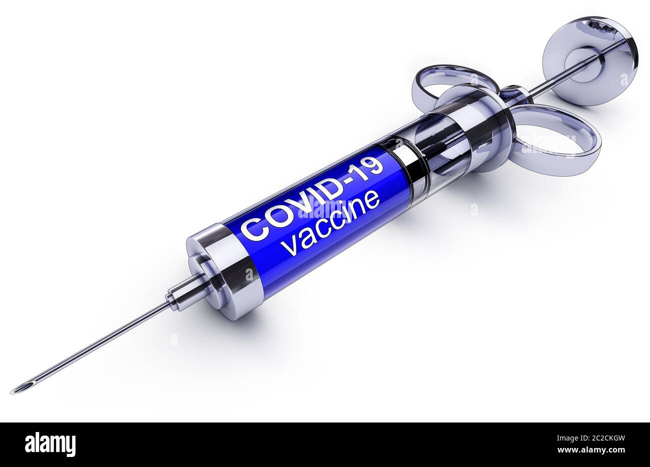 3D rendering of a covid 19 vaccine Stock Photo