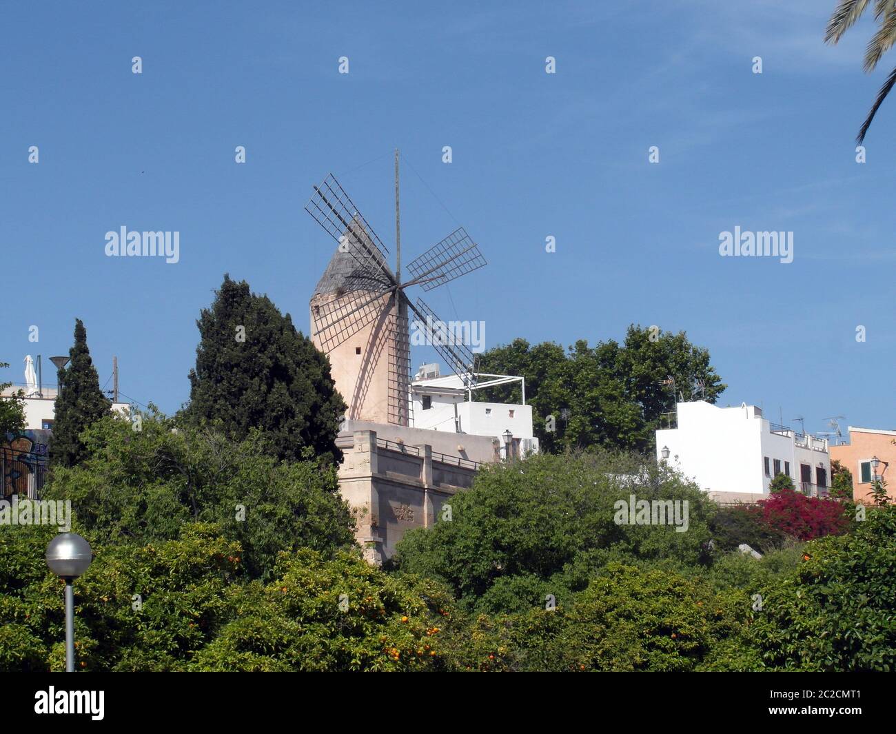 Mill in Palma on Mallorca Stock Photo