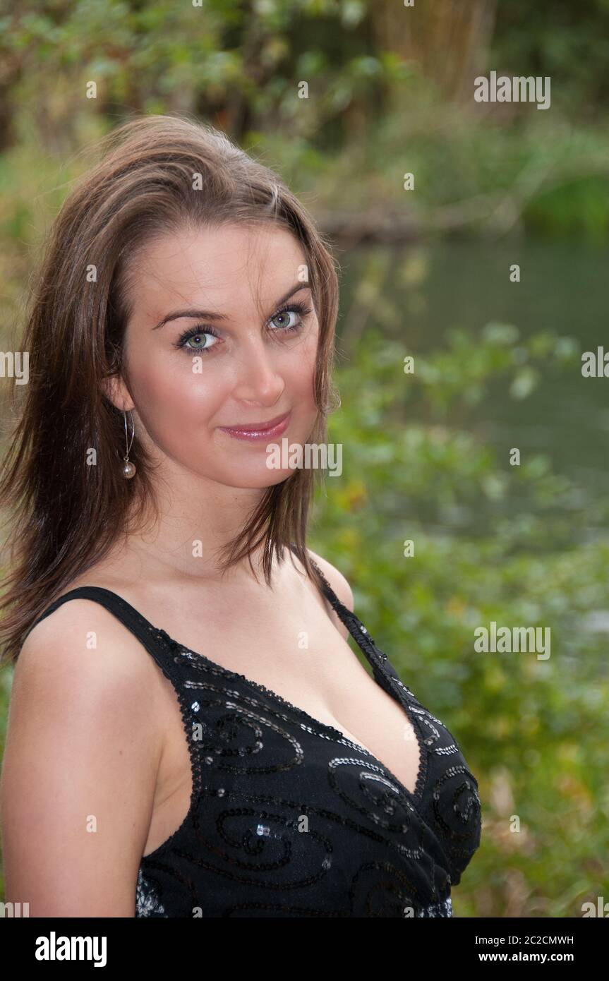 Young woman outdoor portrait Stock Photo