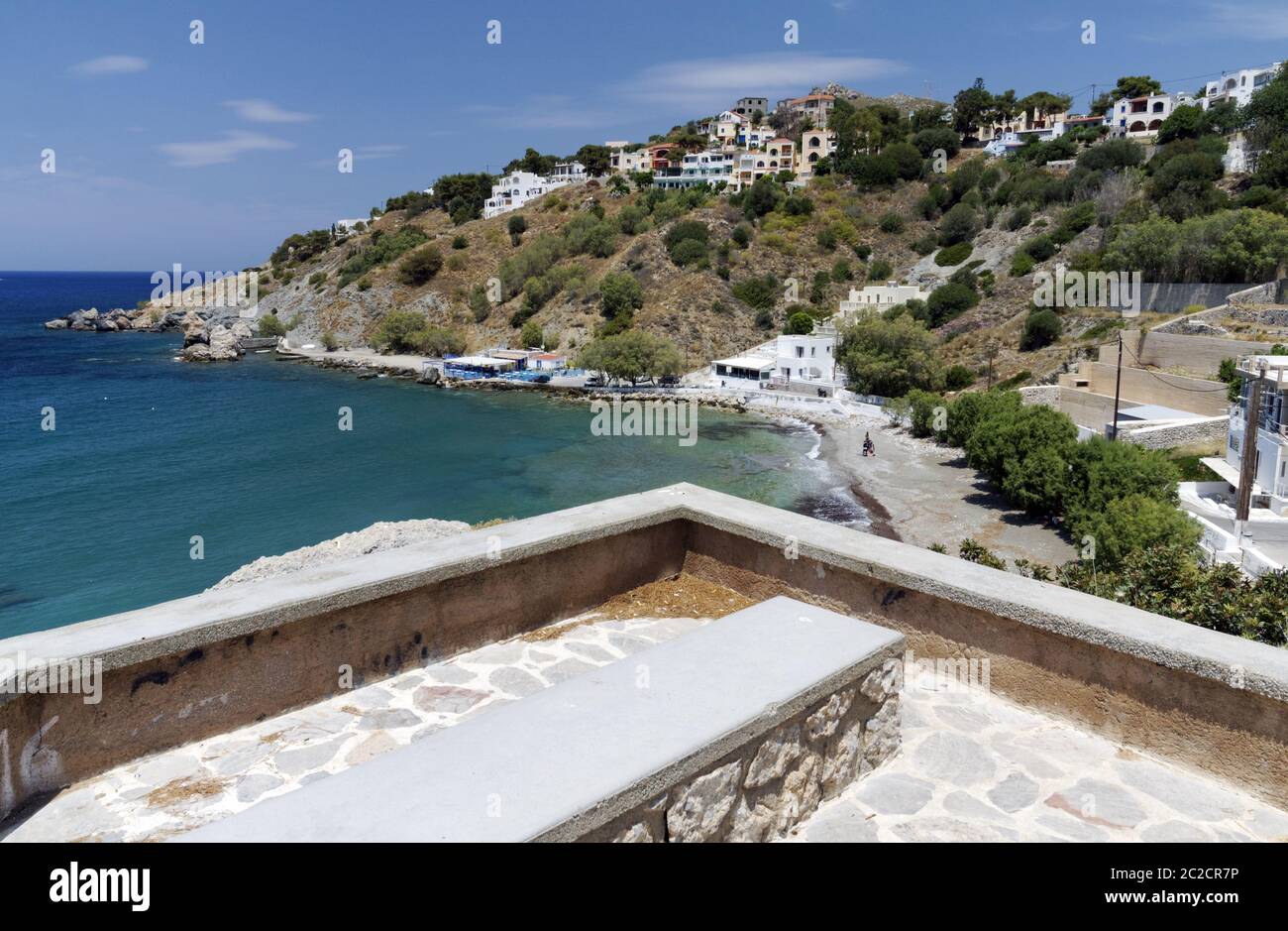 Linaria Beach, Kantoumi, Panormas, Kalymnos, Dodecanese Islands, Greece. Stock Photo